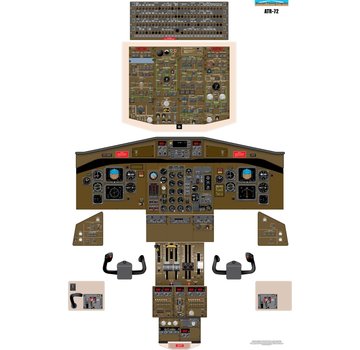 Aviation Training Graphics Cockpit Training Poster ATR 72 24'' X 37''