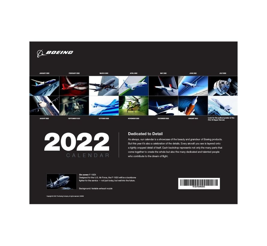 2022 Boeing Calendar