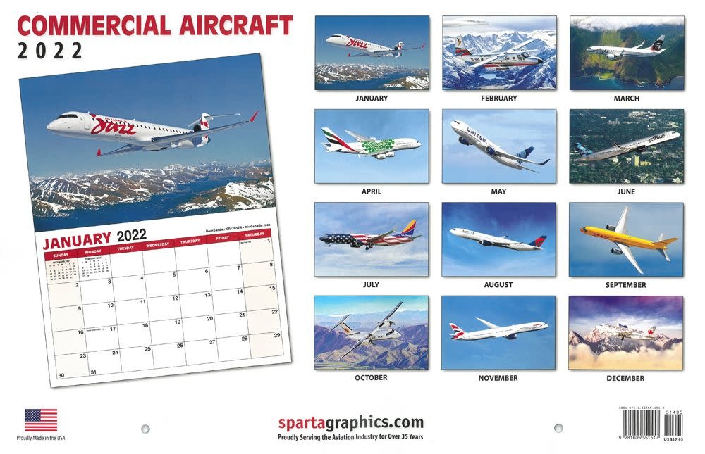 Commercial Aircraft Calendar 2022 Commercial Aircraft Calendar 2022 - Avworld.ca