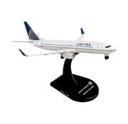 Postage Stamp Models B737-800W United 2019 eco blue Livery 1:300