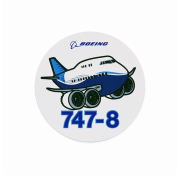 Boeing Store 747-800 Pudgy Plane Sticker