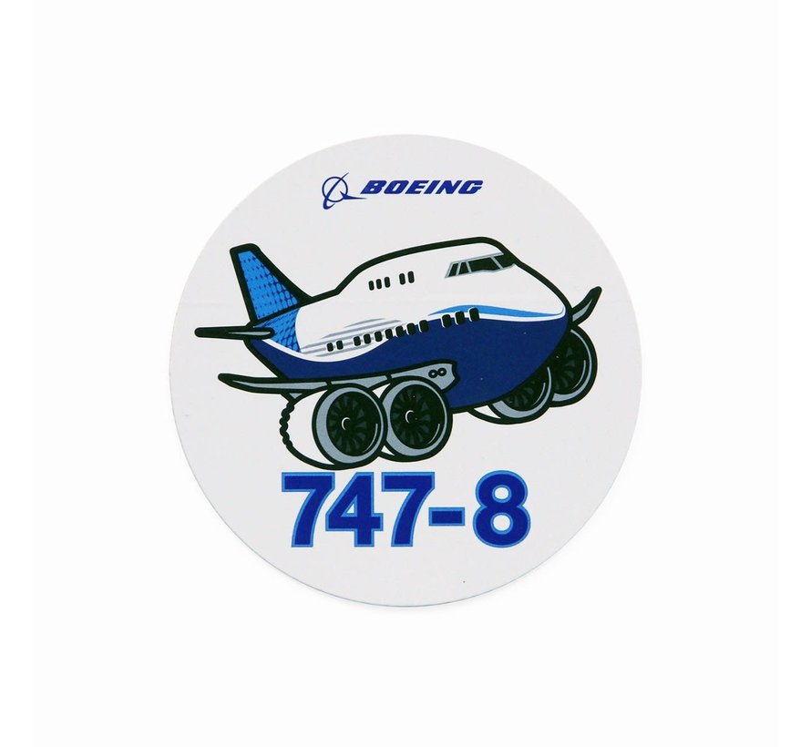 747-800 Pudgy Plane Sticker