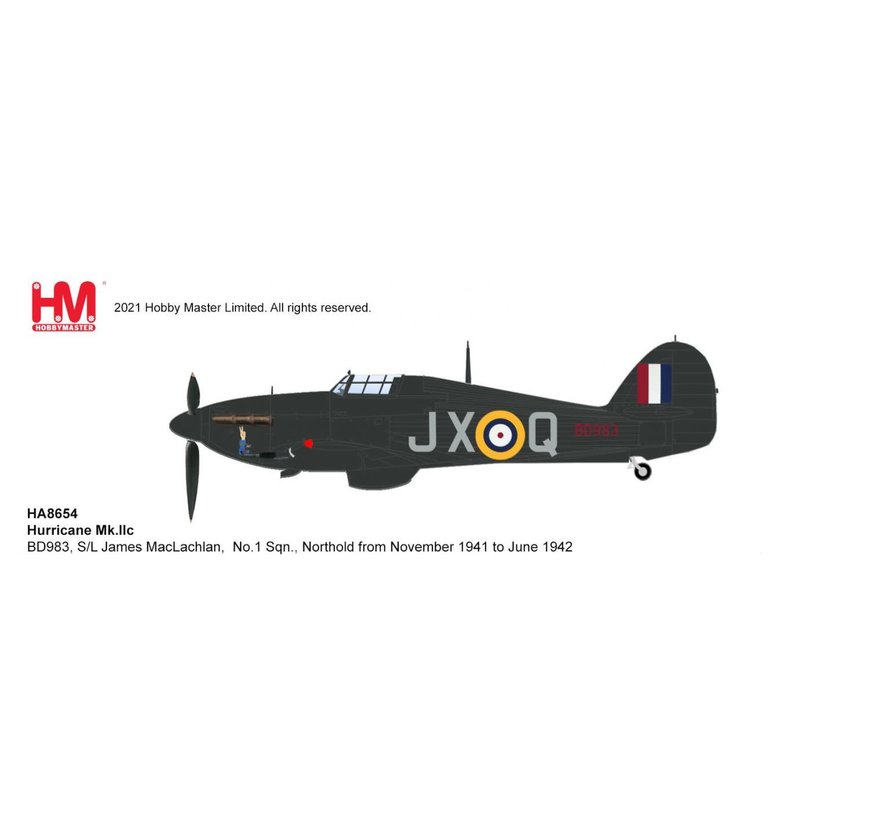 Hawker Hurricane IIc No.1 Sqn. RAF JX-Q MacLachlan 1:48