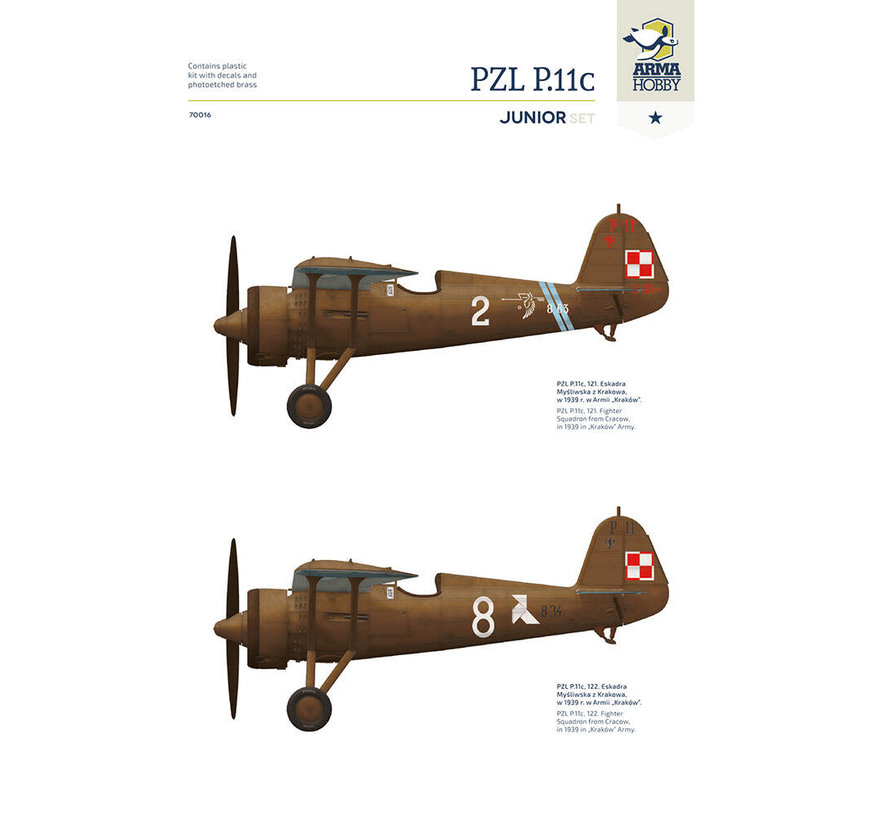 PZL P.11C Junior set 1:72