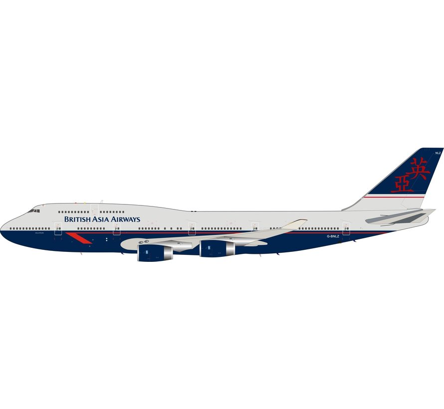 B747-400 British Asia Airways (Landor) G-BNLZ 1:200 with stand