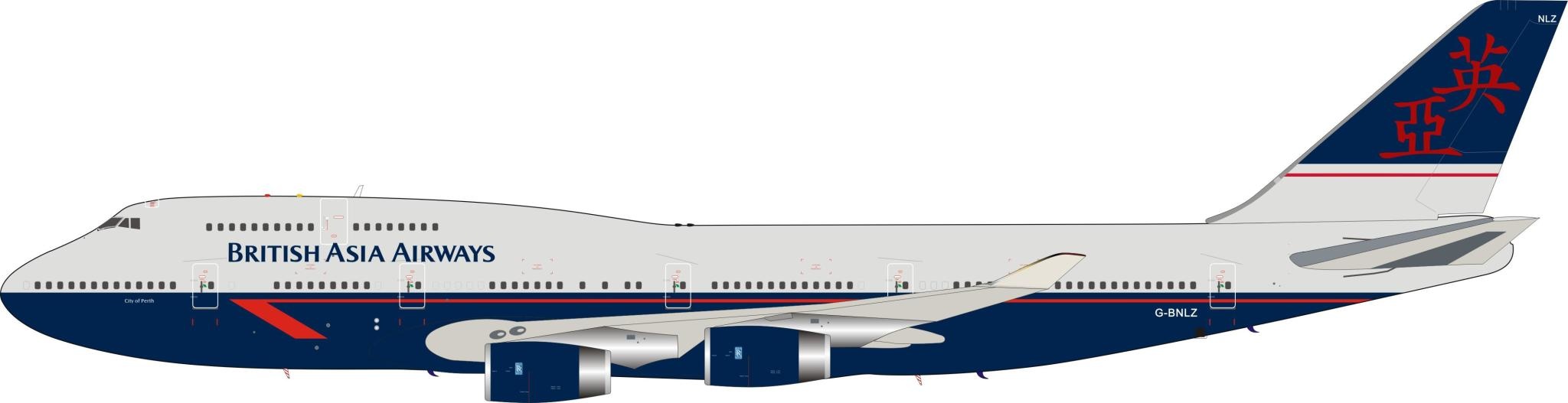 B747-400 British Asia Airways (landor) G-BNLZ 1:200