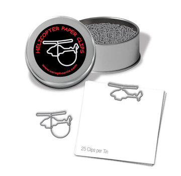 Helicopter Paper Clips Silver