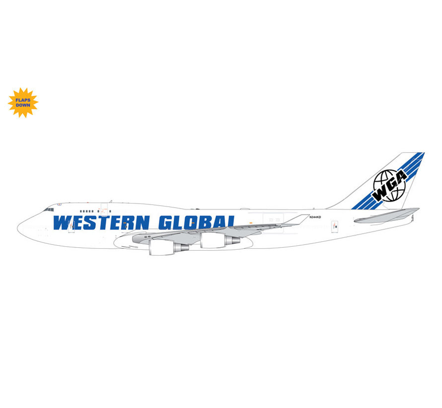 B747-400BCF Western Global N344KD 1:400 Flaps