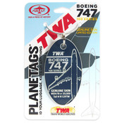 PlaneTags TWA 747-100  TAIL #N129TW - BLUE