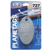 PlaneTags United B-727-222 TAIL # N7262U - Grey