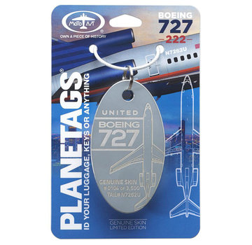 PlaneTags United B-727-222 TAIL # N7262U - Grey