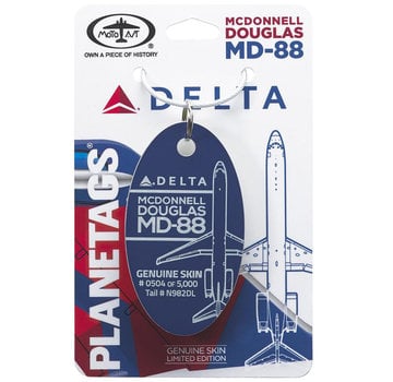PlaneTags DELTA®- MD-88 Tail # N982DL - Dominant Colour  Blue