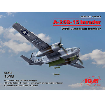 ICM Model Kits Douglas A26B-15 Invader, WWII American Bomber 1:48