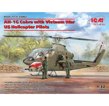 ICM Model Kits Bell AH-1G Cobra with Vietnam War US Helicopter Pilots 1:32