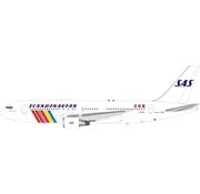 InFlight B767-200ER SAS Scandinavian Airlines LN-RCC 1:200 with stand