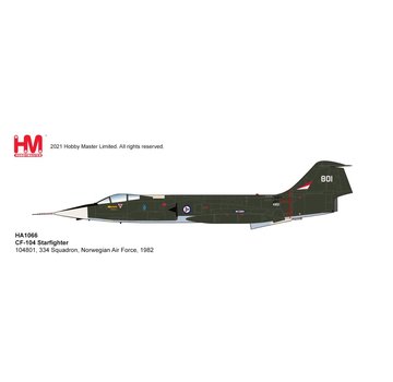 Hobby Master CF104 Starfighter 334 Sqn. Royal Norwegian AF 1:72 with stand