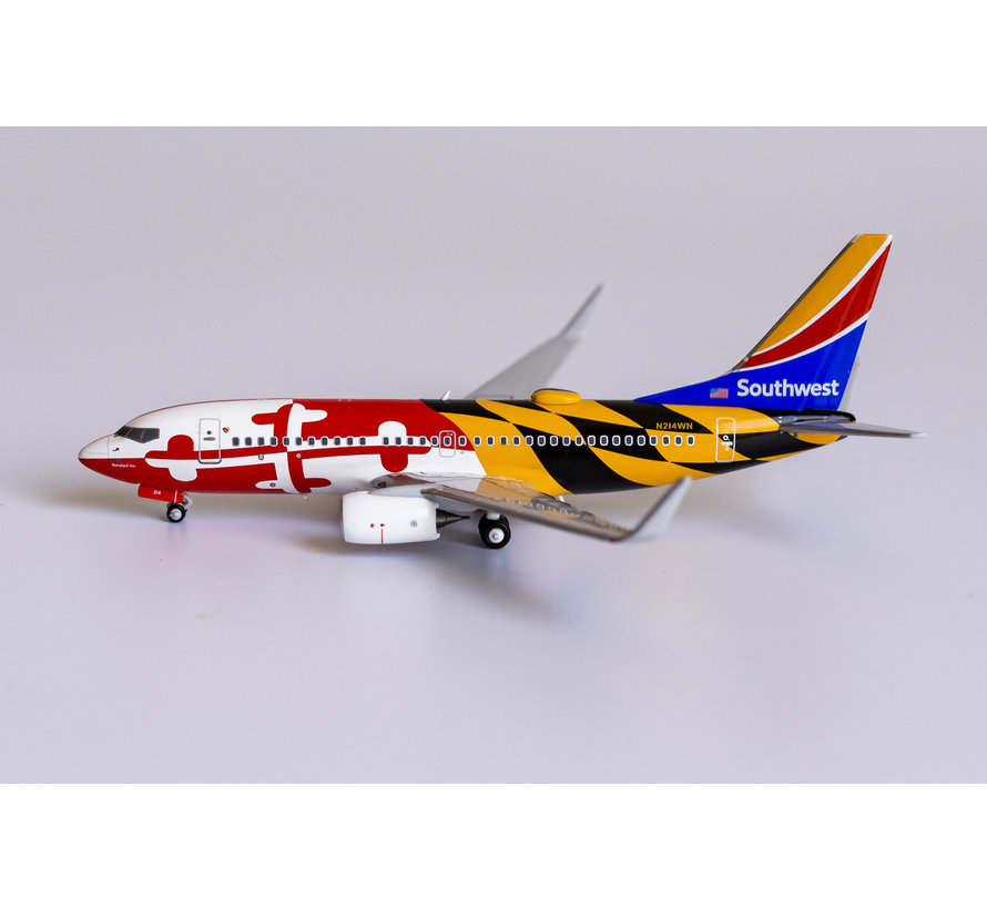 B737-700W Southwest N214WN Maryland One heart tail 1:400