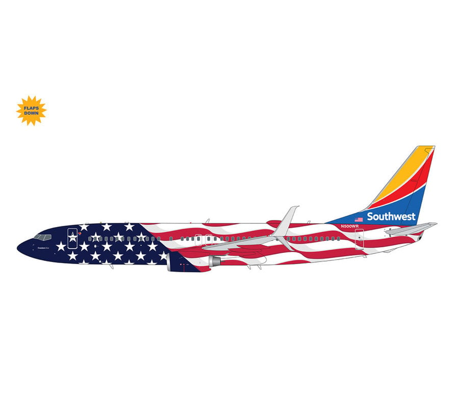 B737-800W Southwest Freedom One N500WR 1:200 flaps