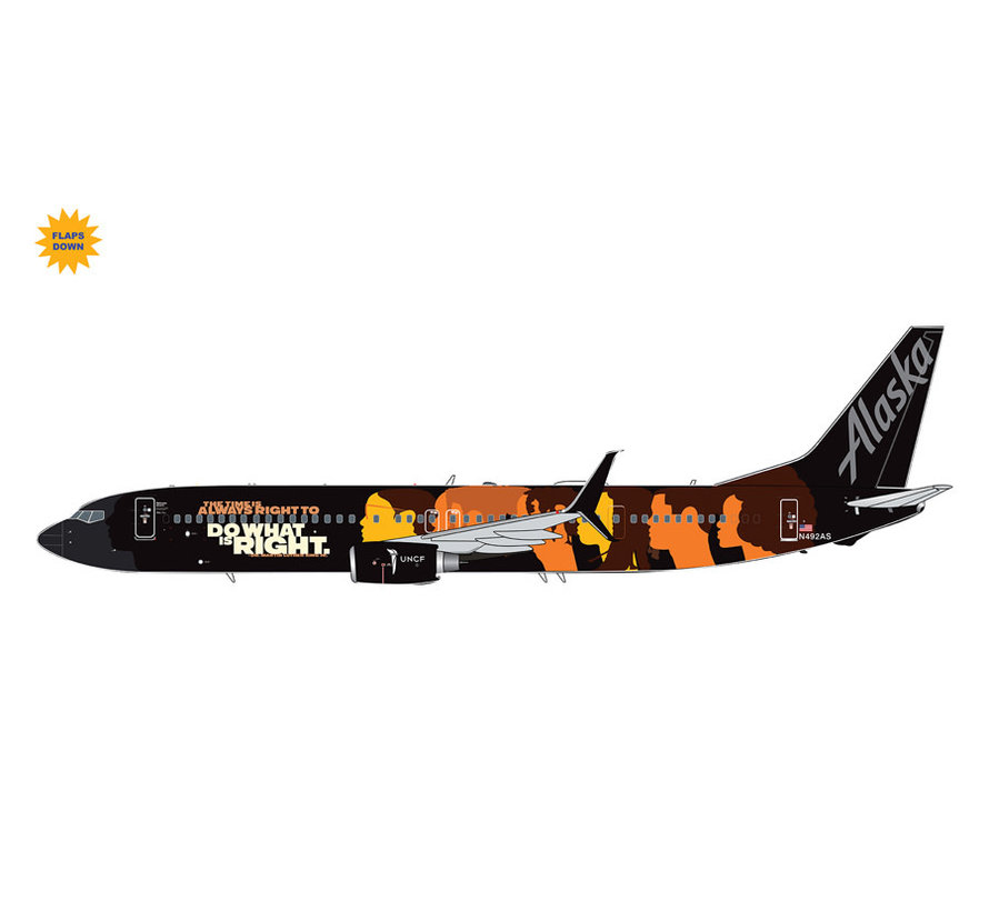 B737-900ER Alaska Our Commitment N492AS 1:200 flaps