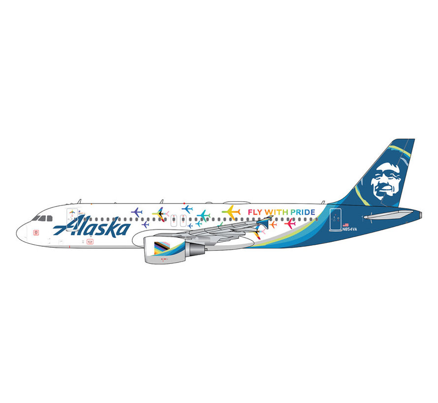 A320 Alaska Airlines Fly With Pride N854VA 1:400