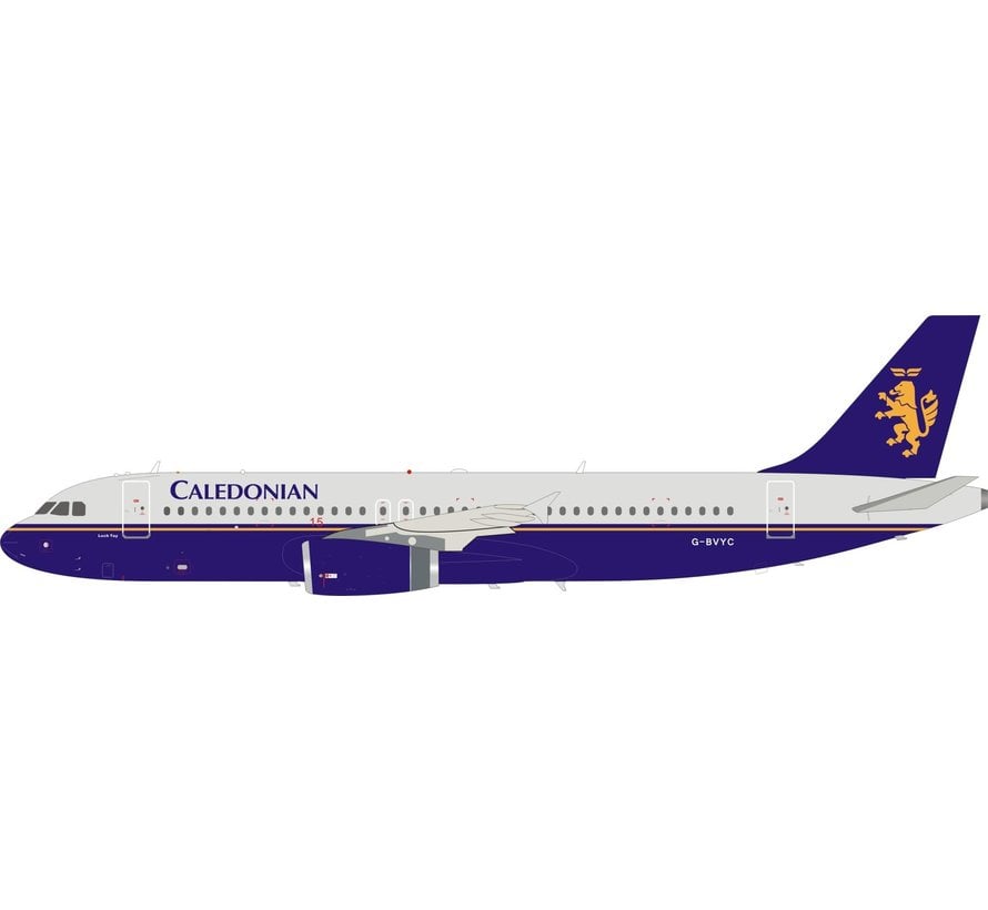 A320 Caledonian Airways G-BVYC 1:200 with stand