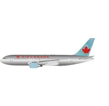 InFlight B767-200 Air Canada Sparkling Silver bare metal C-GDSP 1:200 with stand