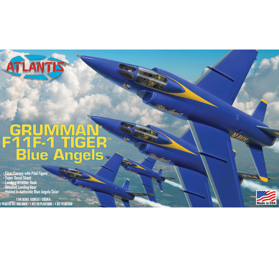 ATLANTIS Grumman F11F-1 Tiger Blue Angels 1:54 [Ex-Revell]