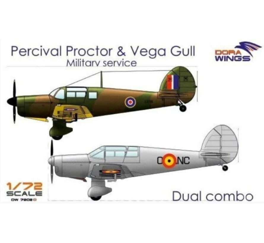 Percival Proctor& Vega Gull dual combo 1:72
