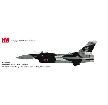 Hobby Master F16C Fighting Falcon BDU Splinter RED90 18AGRS 354Wg AK 1:72