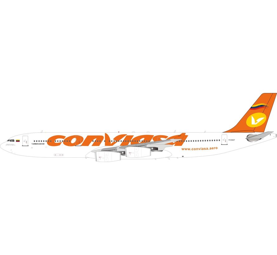 A340-300 Conviasa YV3507 1:200 with stand