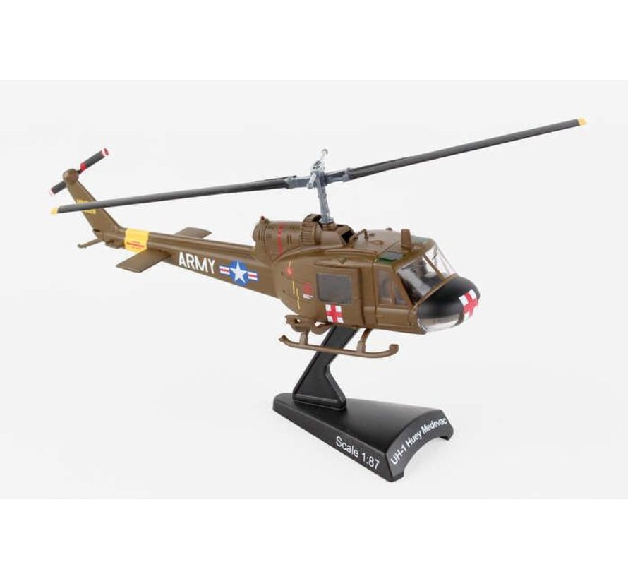 UH1 Huey US Army MEDEVAC 1:87 with stand