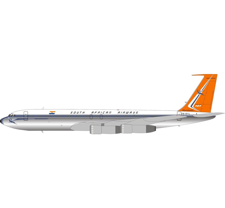 B707-300 South African ZS-DYL 1:200 polished +preorder+