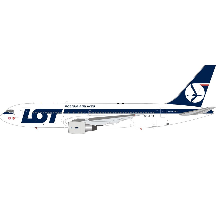 B767-200ER LOT Polish Airlines SP-LOA 1:200 with stand