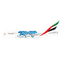 A380-800 Emirates Expo 2020 blue A6-EOT 1:200 with stand