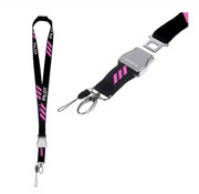 Seat Belt Lanyard Pink 3 Stripe