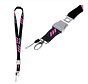 Seat Belt Lanyard Pink 3 Stripe