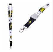 Seat Belt Lanyard Nylon Yellow and Black