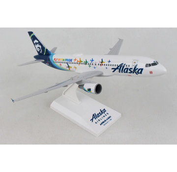 SkyMarks A320 Alaska Fly With Pride 1:150 with stand