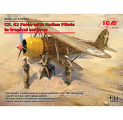 ICM Model Kits Fiat CR42 Falco with Italian Pilots in tropical uniform 1:32