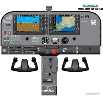 Aviation Training Graphics Cockpit Training Poster Cessna 172S / SP