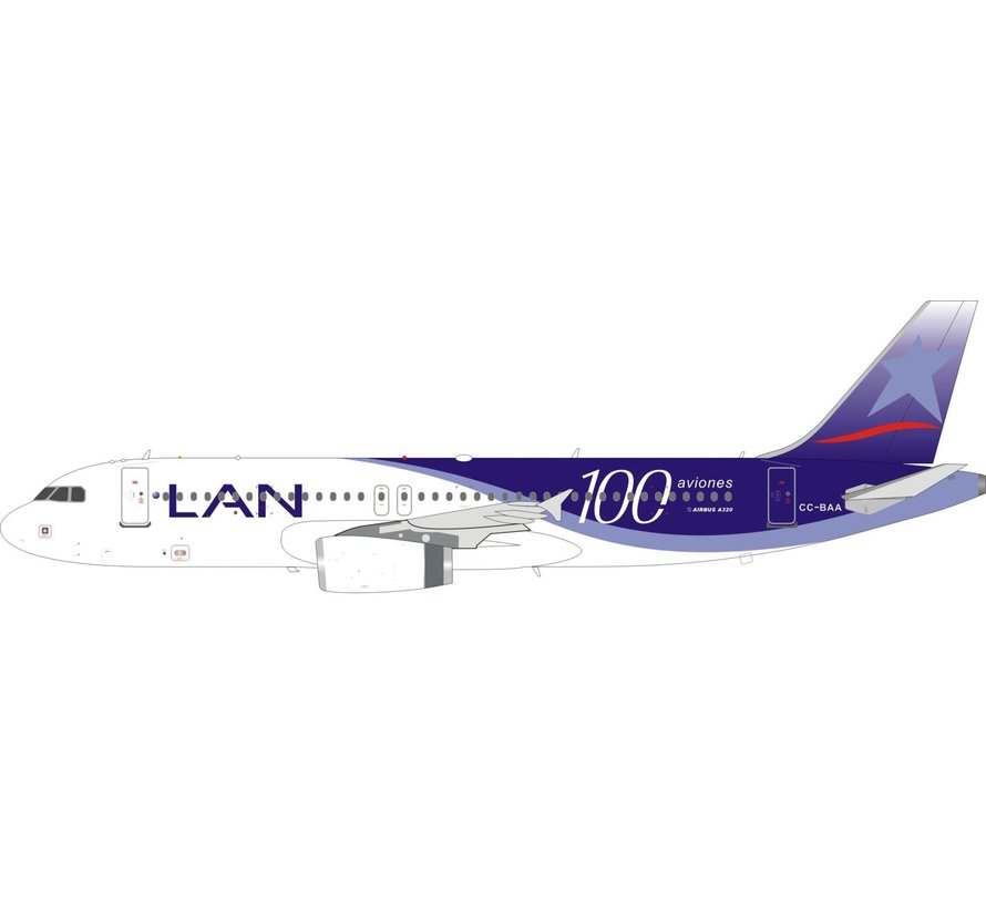 A320-233 LAN Airlines 2004 livery 100 aviones CC-BAA 1:200