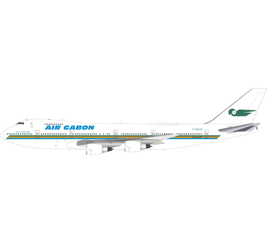 B747-200 Air Gabon F-ODJG 1:200 with stand