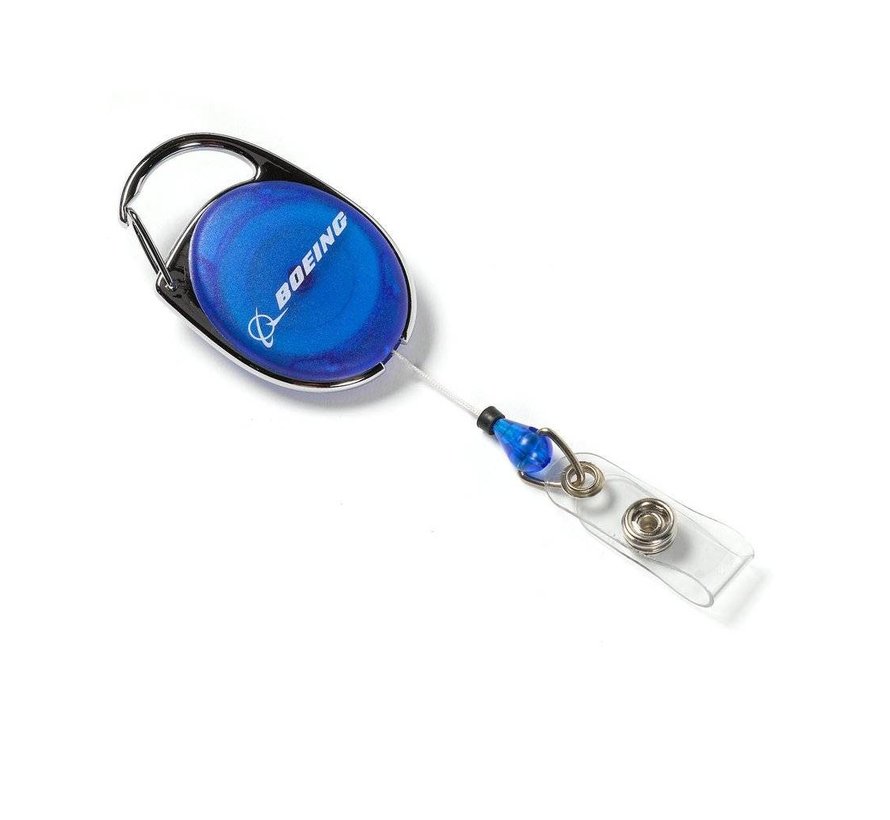 Badge Holder Retractable Retro Boeing blue
