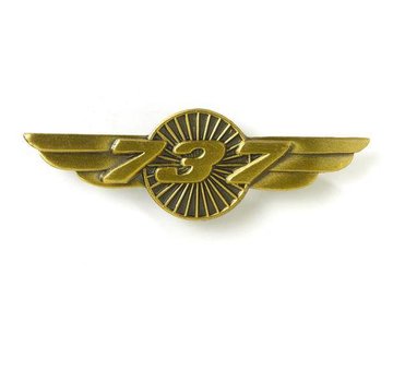 Boeing Store Pin 737 Wings Bronze 1 1/2"