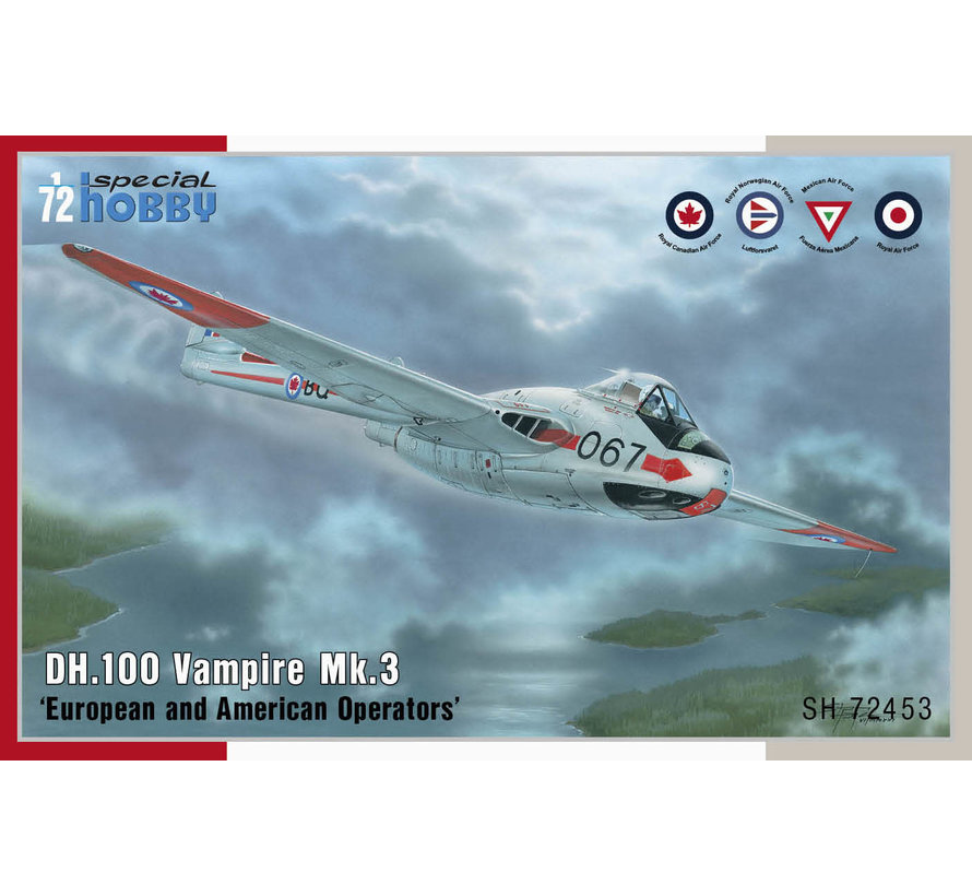 DH.100 Vampire Mk.3 'European and American Users' 1:72
