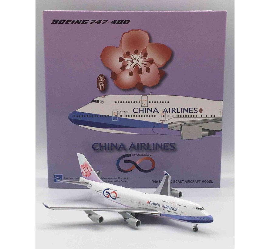 B747-400 China Airlines 60th Anniversary B-18210 1:400