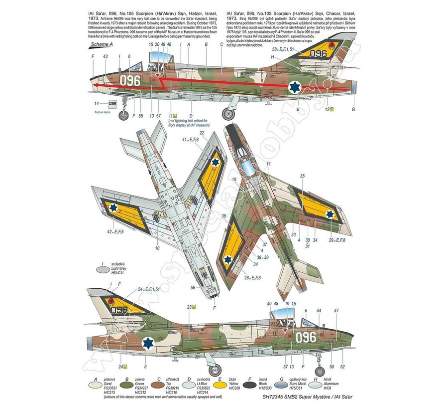 Dassault SMB-2 Super Mystere 'Sa'ar 'Israeli Storm in the Sky' 1:72