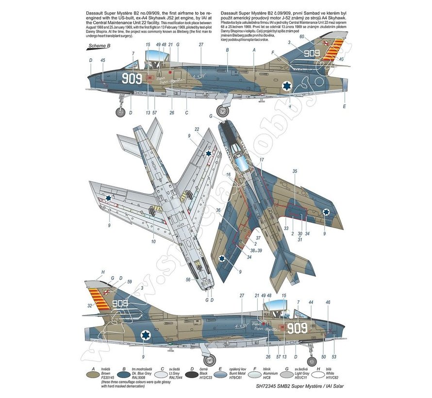 Dassault SMB-2 Super Mystere 'Sa'ar 'Israeli Storm in the Sky' 1:72