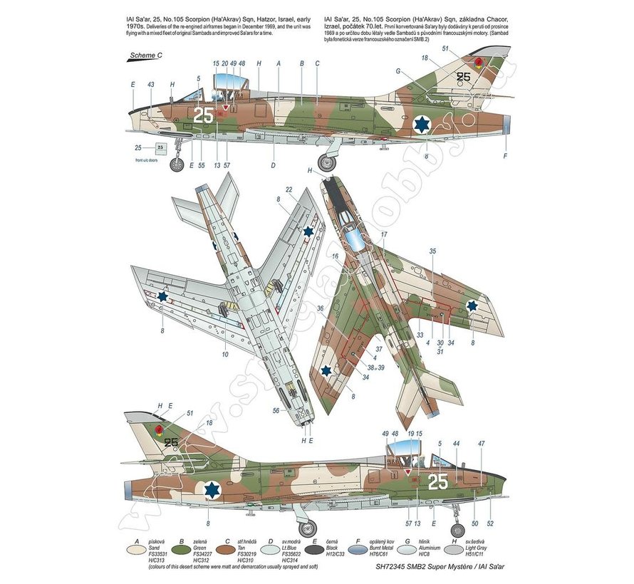Dassault SMB-2 Super Mystere 'Sa'ar 'Israeli Storm in the Sky' 1:72