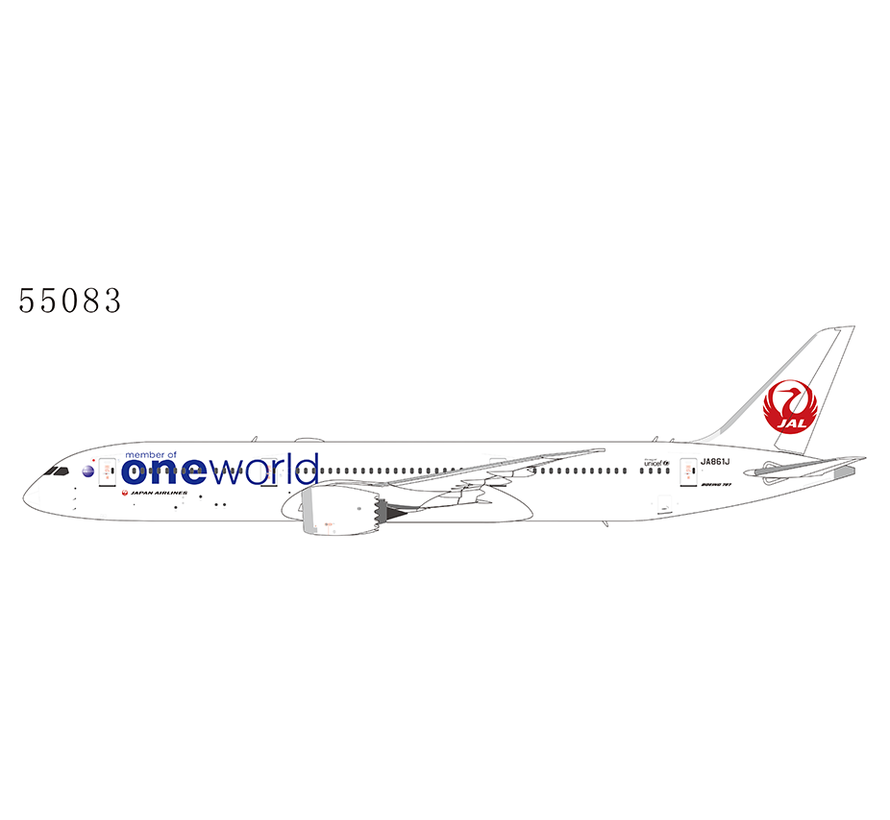 B787-9 Dreamliner JAL Japan Airlines oneworld JA861J 1:400